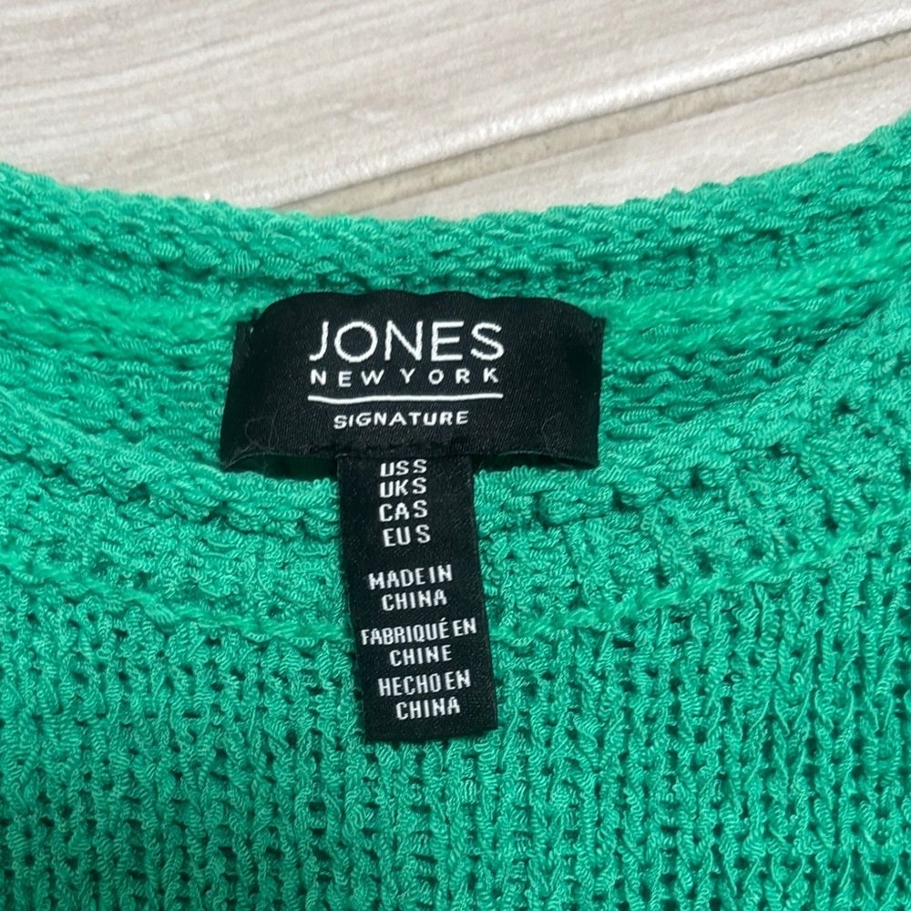 Jones New York Vibrant Green Crew Neck Sweater - Picture 4 of 10